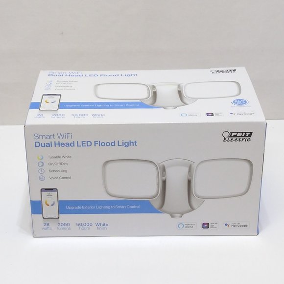 Feit Electric Dual Head Flood Light Smart LED Light 2000 Lumens 120° Angle NIB - Picture 3 of 10